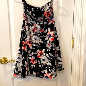 Express strapless skater dress